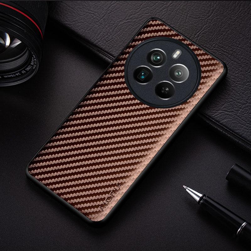 Ударопрочный тонкий чехол из углеродного волокна для Realme 12 Pro Plus 5G, нескользящий, защищающий весь корпус телефона