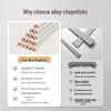 Weimuke Colorful Alloy Chopsticks - 5 Pairs