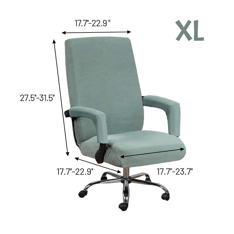 Большой XL/L простой эластичный чехол для офисного стула с 2 шт., чехол на подлокотник, полный охват, чехол для игрового стула, подушка сиденья, моющаяся