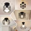 Interior Retro E27 Ceiling Lights for Bedroom Living Room Corridor Indoor Vintage Ceiling Lamps Iorn for Balcony Foyer AC85-265V