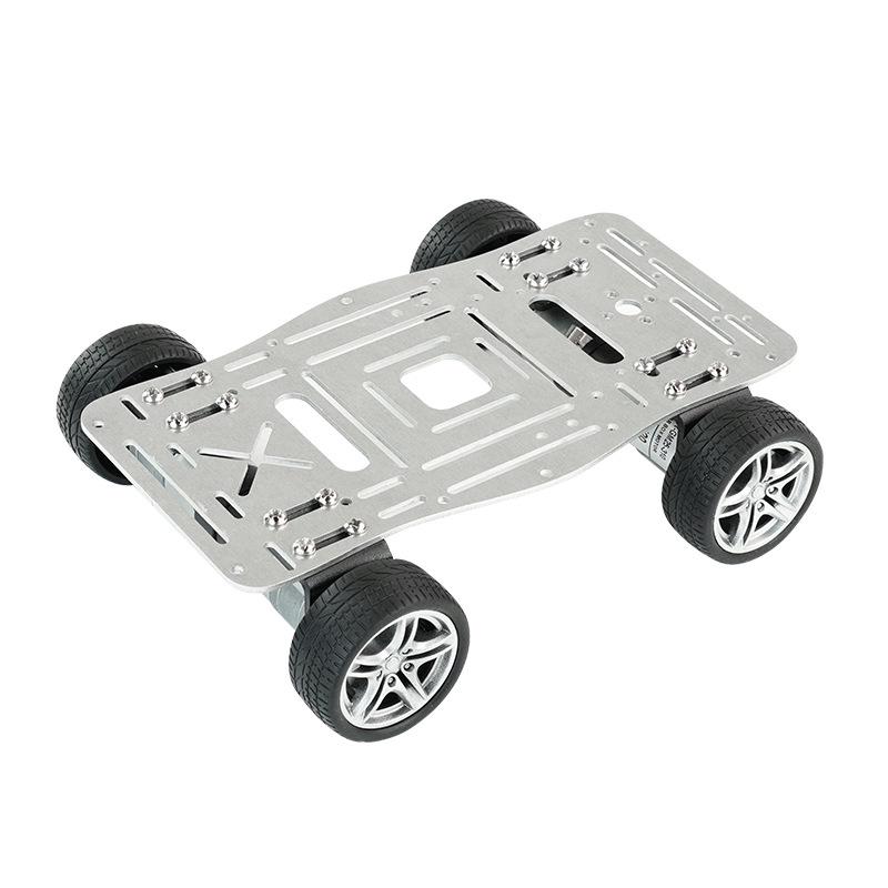 Mini Smart Car Chassis: Metal Wheel, 4WD Differential, TI Cup Design, 15cm Motor