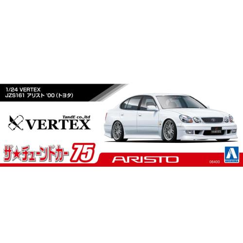 Aoshima Bunka Kyozai 1/24 Scale The Tuned Car Series No. 75 Toyota Vertex JZS161 Aristo 2000 Plastic Model Kit, Molded in Color