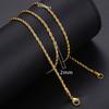 Gold Chain For Men Women Wheat Figaro Rope Cuban Link Chain Gold Filled Stainless Steel Necklaces Male Jewelry Gift