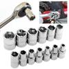 1Pcs For Ratchet Torque Wrench Metric Key Sleeve Hand Tool Drive Socket Durable Hex Short Socket