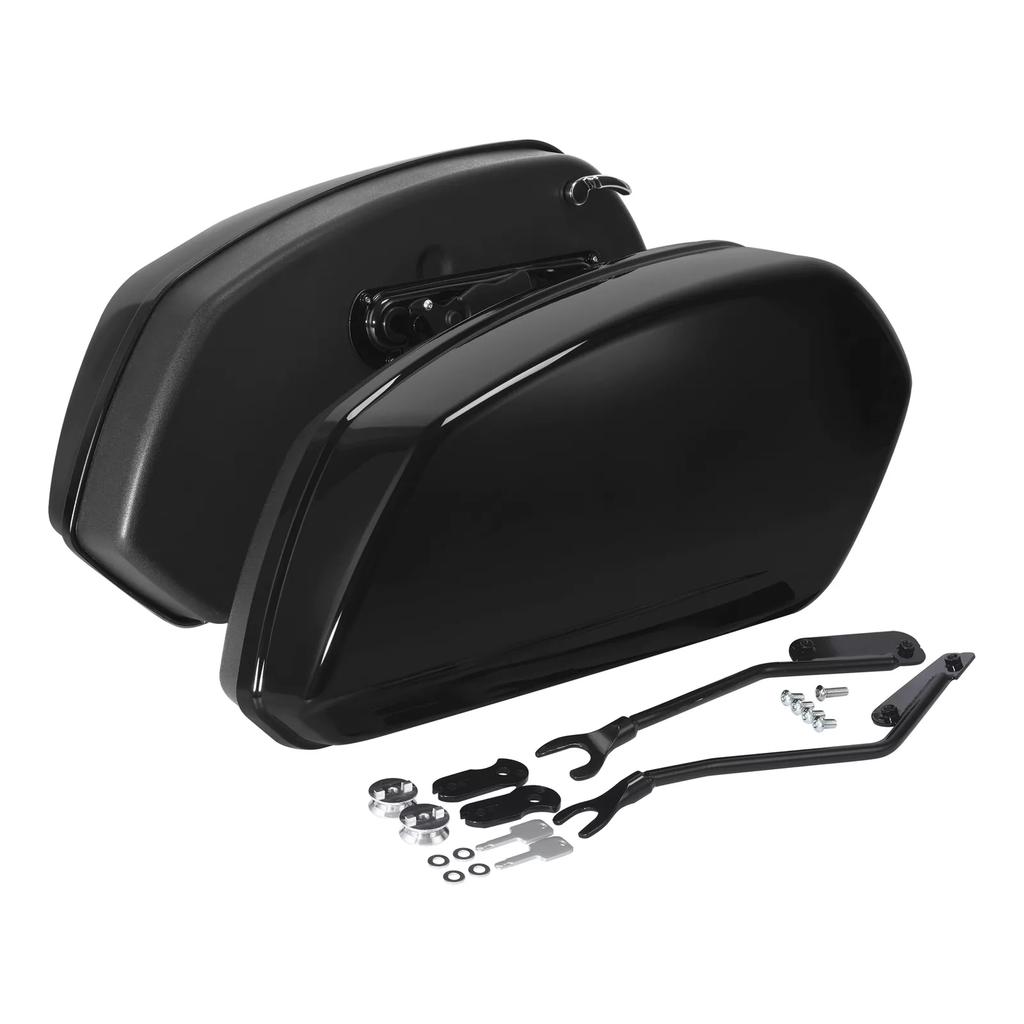 Motorcycle Black Saddlebags Bags Docking Kit For Harley Breakout Fat Boy FLFBS 114 FXBRS 2018-2025