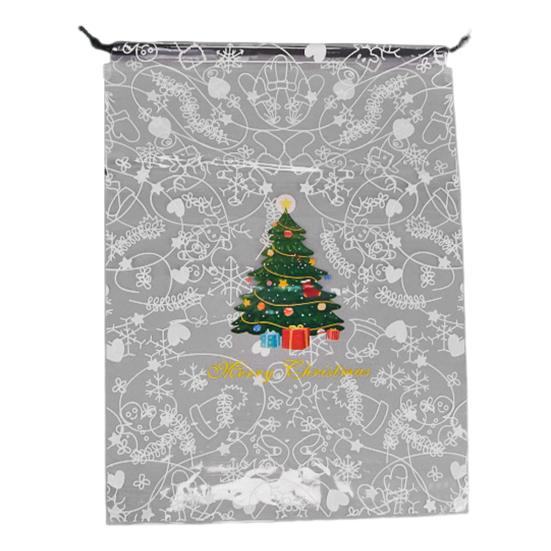 Christmas Drawstring Gift Bag Transparent Plush Doll Packaging Bag Dust-Proof Clear Storage Pouch for Christmas Gift Home Organization