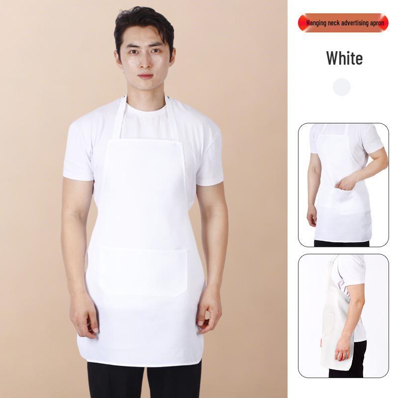 Вельветовый фартук Oxford с отделкой под персиковую кожу: Униформа для ресторана и кафе с завязками на шее