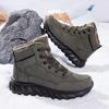 Модные мужские зимние ботинки для снега, водонепроницаемые кожаные кроссовки, супер теплые женские ботинки, рабочая обувь для улицы, походные ботинки для пары, размер 39-48