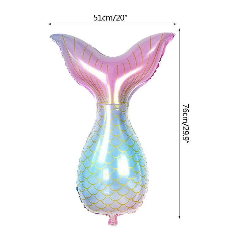 Воздушные шары «Русалочка» для вечеринки, 32 дюйма, воздушный шар из фольги с номером, детские украшения для дня рождения, декор для детского душа, гелиевые шары