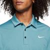 Nike Football Solid Straight Short Sleeve Polo Men Tops Blue CT4581-424