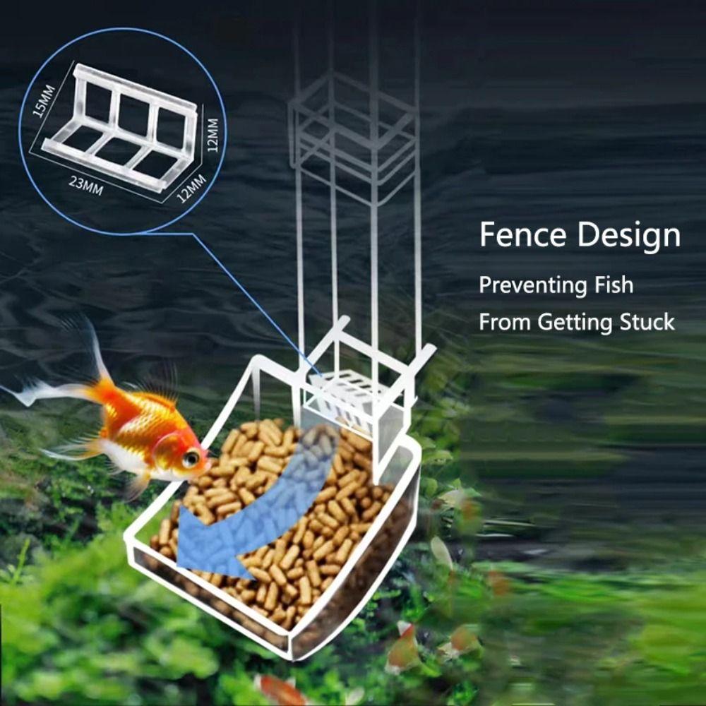 Transparent Aquarium Fish Tank Feeder Tube with Suction Cup Feeder Bowl Fish Tank Food Dispenser