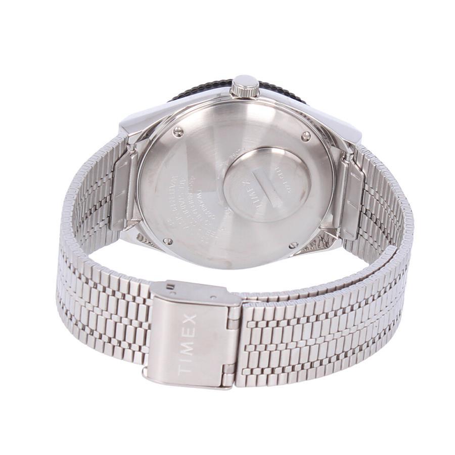 TIMEX Quartz TW2U61300 TIMEX Q 38mm Day Date Black Red Silver Stainless Wrist Watch For Men