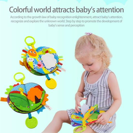 Раннее обучение головоломка игрушки милые подвесные детские мягкие погремушки тканевая книга прорезыватель игрушка малыш