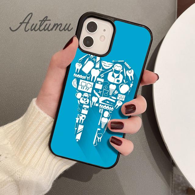 Чехол для телефона Стоматолог Зуб Гигиенист Стоматологический для iPhone 11 12 13 14 Pro Max mini XR XS SE 2020 7 8 Plus Samsung S21 S22 накладка