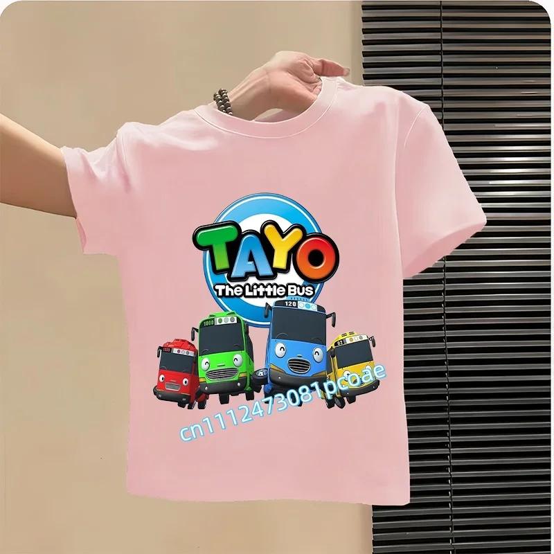 Горячая Распродажа Тайо Маленький Автобус Мультфильм Детские Футболки Одежда для Девочек Футболка для Малышей Летние Короткий Рукав Детские Топы,ooo5837