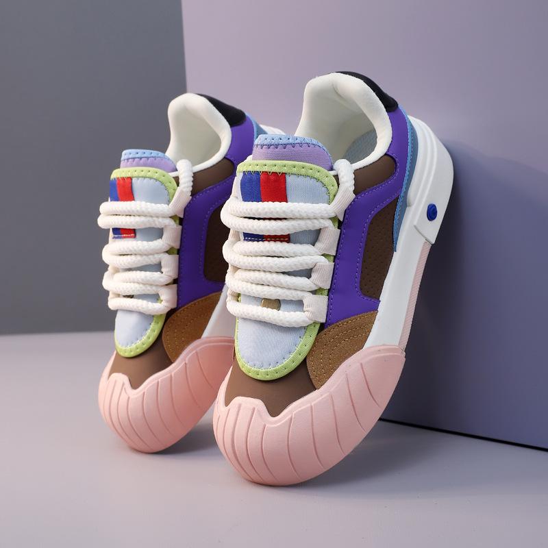 Маленькие белые туфли женские новые осенние универсальные модные туфли в тренде повседневная обувь с увеличенной толстой подошвой E