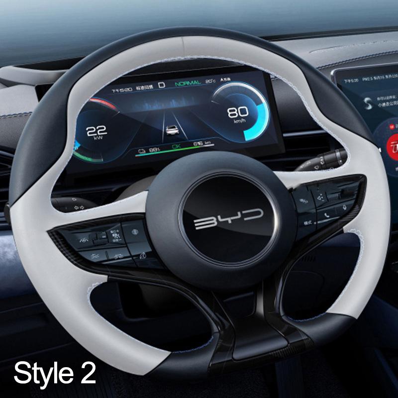 High Hand Sewing Stitching Car Steering Wheel Cover for BYD Seal 2025 2025 2025 Nappa Leather Auto Interior Wrap