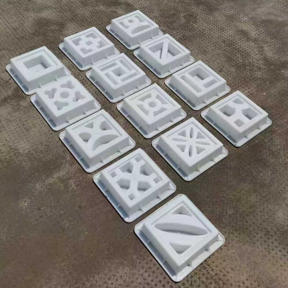 Пластиковая форма для цементного античного полого кирпича 20*20*6 см, 3D-резьба, противоскользящая, для бетона, пластиковая, форма для мощения, цементная выравнивающая лопата, инструменты для мощения