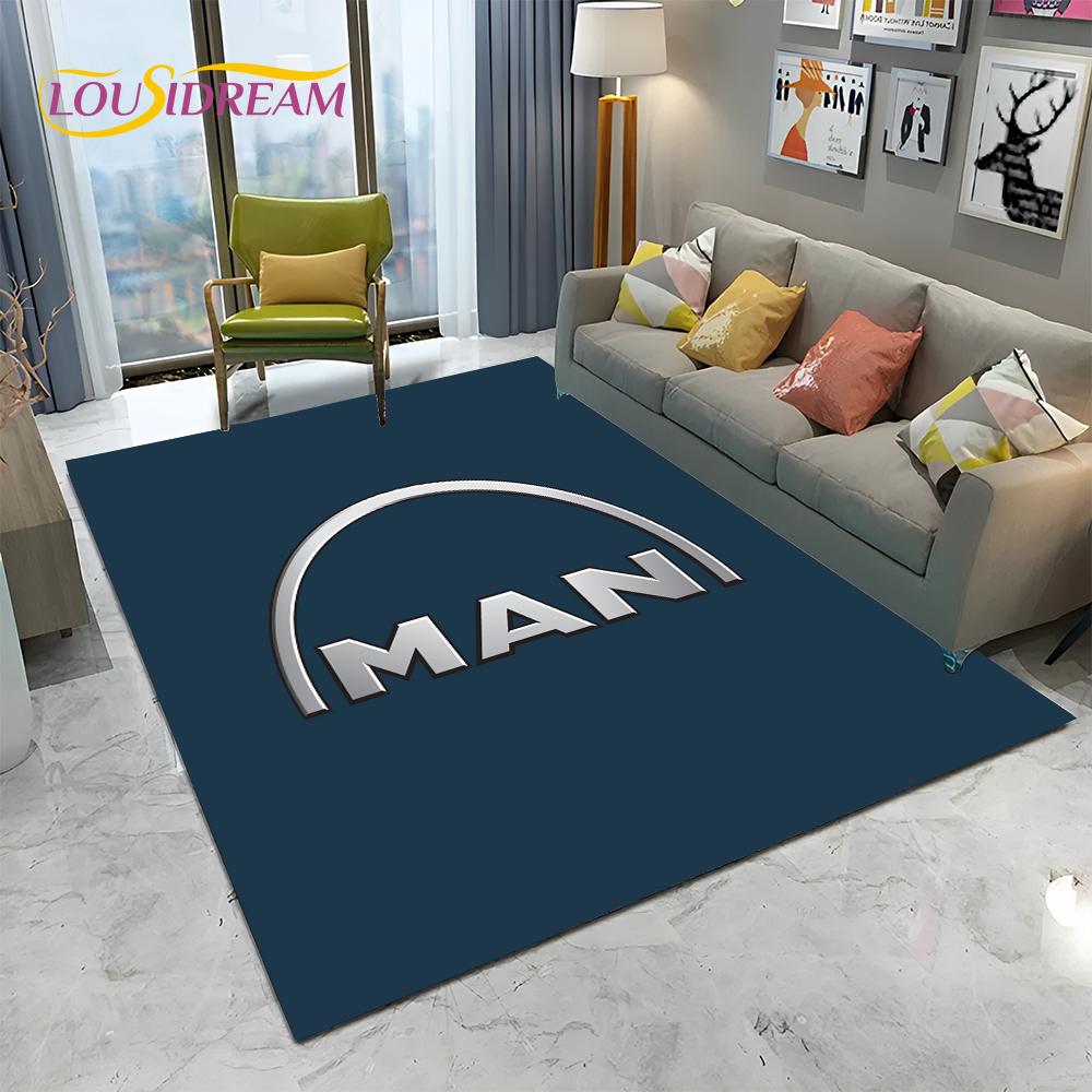 Man Truck Logo Series 3D Печать HD Ковер Ковер для Дома Гостиная Спальня Диван Коврик Декор, детский коврик Нескользящий напольный коврик
