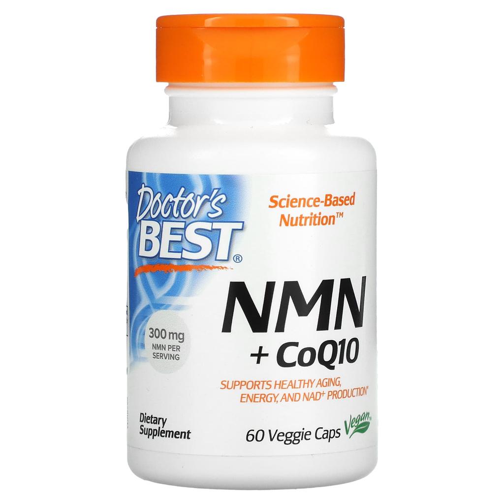 Doctor's Best NMN 150mg + CoQ10 50mg, 60 Veggie Capsules