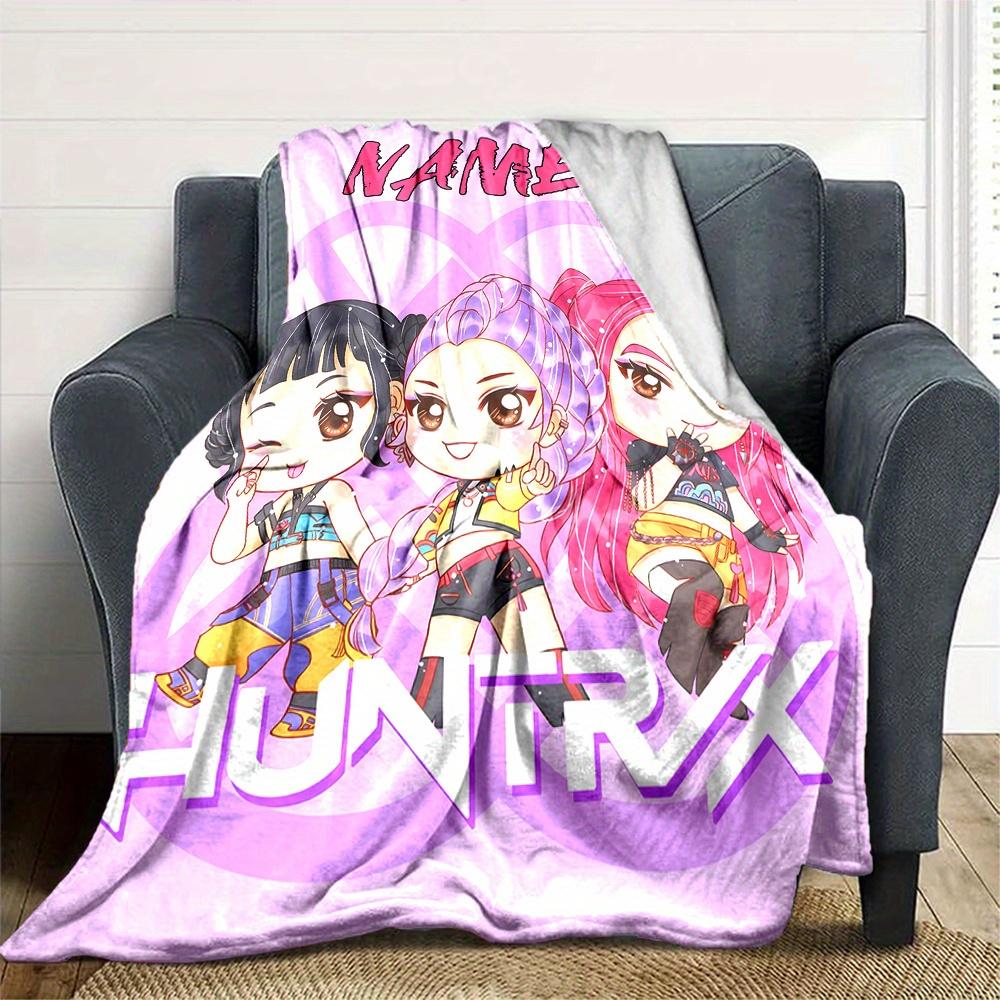 Anime Characters Four Seasons Blanket Customized With Your Name Lightweight And Warm Perfect Gift For Home Office Camping Sofa Travel Beach Durable