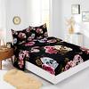 Four-Piece Mattress Digital Printing Mattress Protective Cover Bedding Skull Kit