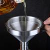 304 Stainless Steel Funnel Metal Wide Mouth Funnel With Strainer Mesh For Cooking Oil Liquid Spice Filter Home Kitchen Gadgets