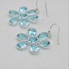 Серьги с цветочным рисунком из натурального голубого топаза, женские подарочные украшения, серьги из серебра 925 пробы, подарок на годовщину, серьги с подвесками, серьги с ободом, серьги для женщин