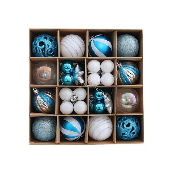 42 шт. Расписные елочные шары Пластиковый подвесной набор для декора для елки и вечеринки Небьющиеся Легкие Праздничный домашний декор