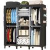 Large Capacity Wardrobe with Easy To and W X 45cm D X 172cm Cover, Non-Woven Fabric, Durable, Assemble, Stylish, Space-Saving, Waterproof, Dustproof,