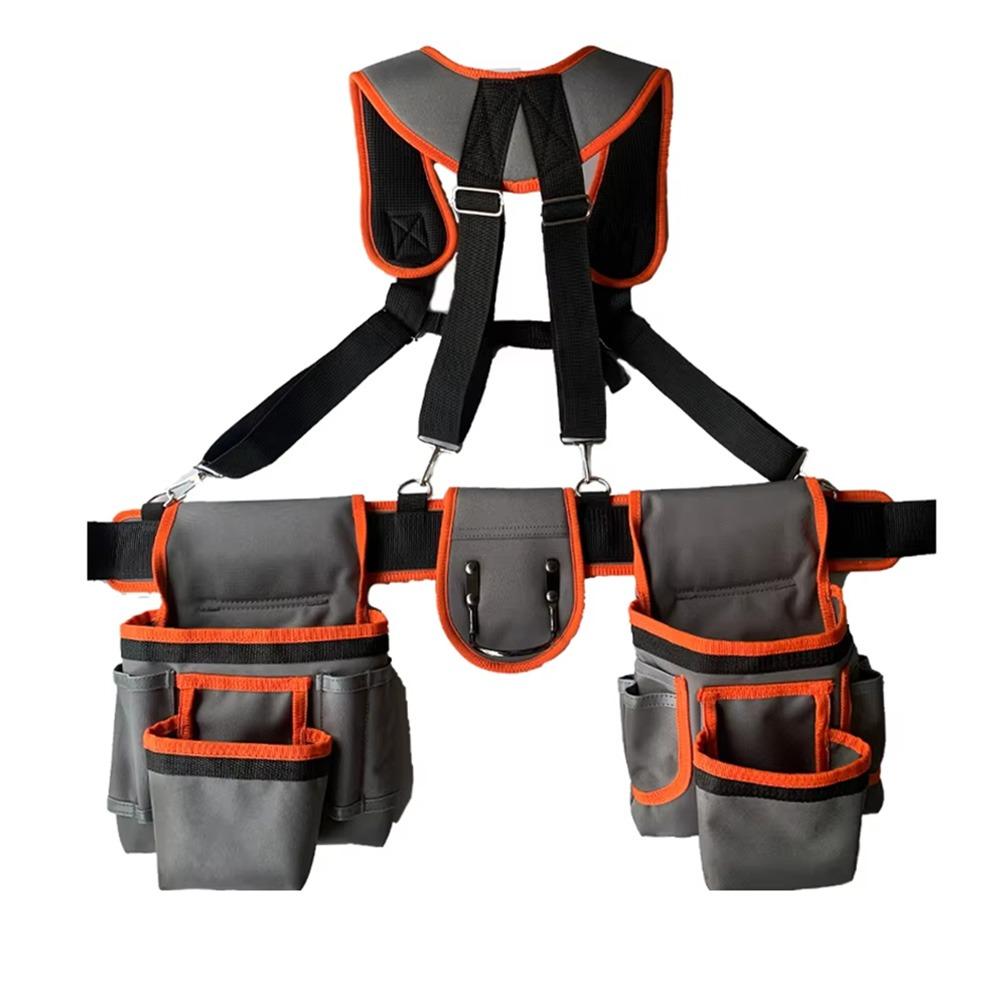 Adjustable Tool Belt with Suspenders Large Capacity Combined Tool Organizer Work