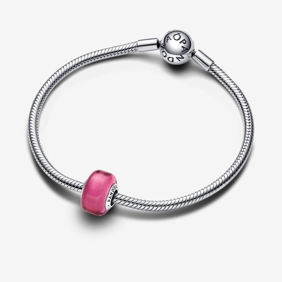 Pandora Розовый Миниатюрный Шарм из Муранского Стекла