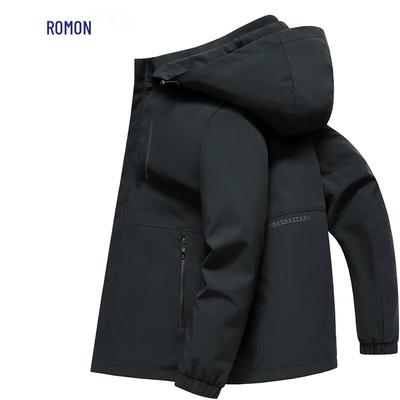 Мужская куртка в стиле business casual со съемным капюшоном