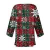 Женская повседневная мода с рождественским принтом легкая куртка средней длины кардиган
