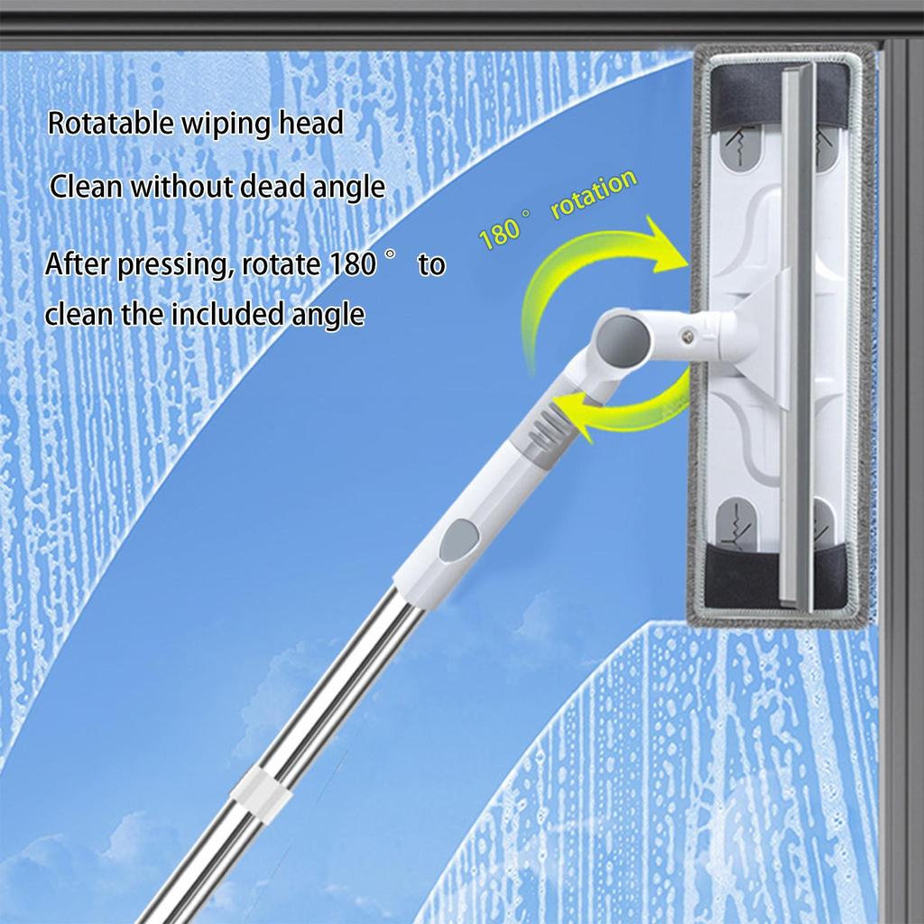 Window Squeegee Cleaner 2 In 1 Shower Squeegee 47‘’ Window Washing Equipment Glass Cleaning Tools
