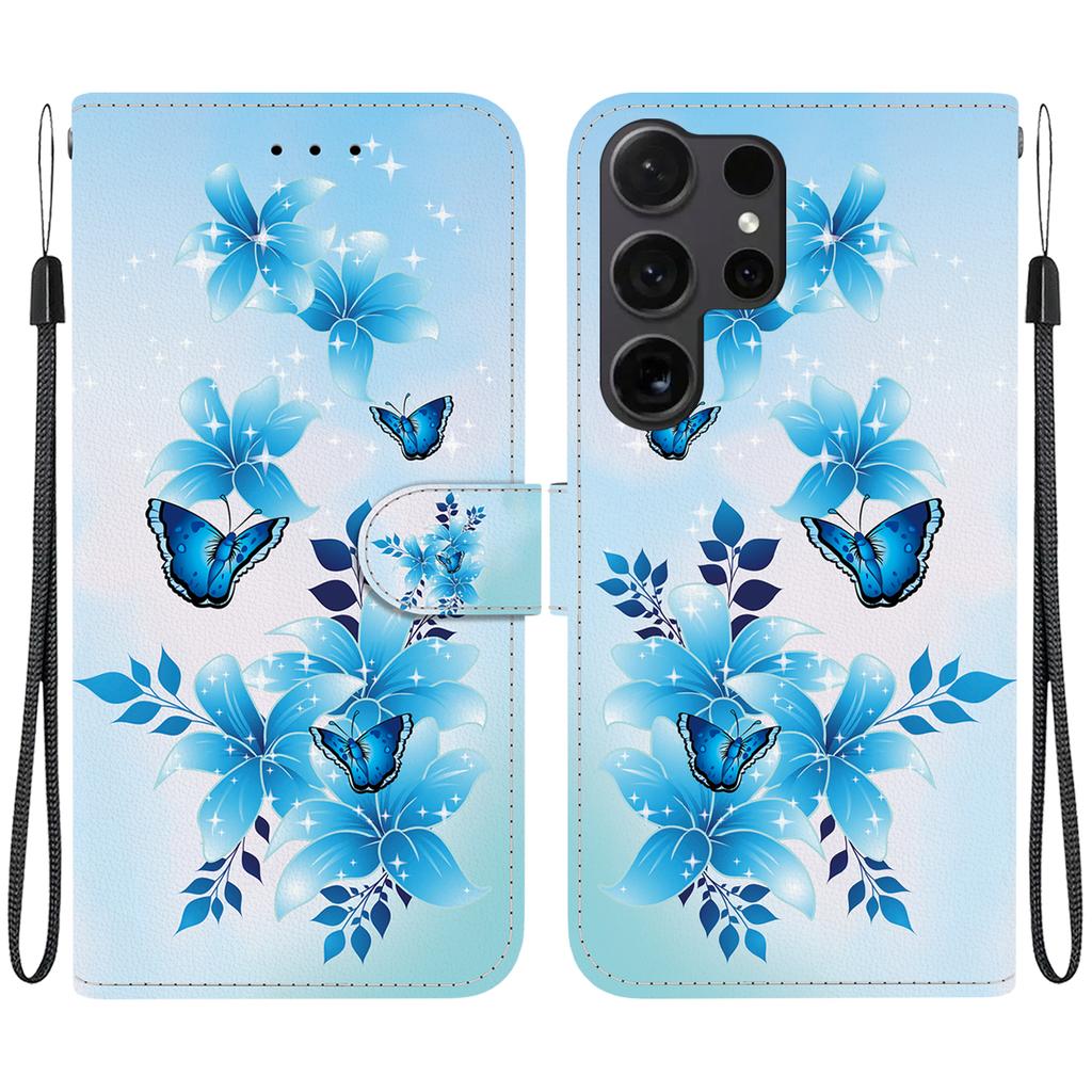For Samsung Galaxy S26 Ultra Case Pattern Printing Leather Flip Wallet Phone Cover with Lanyard