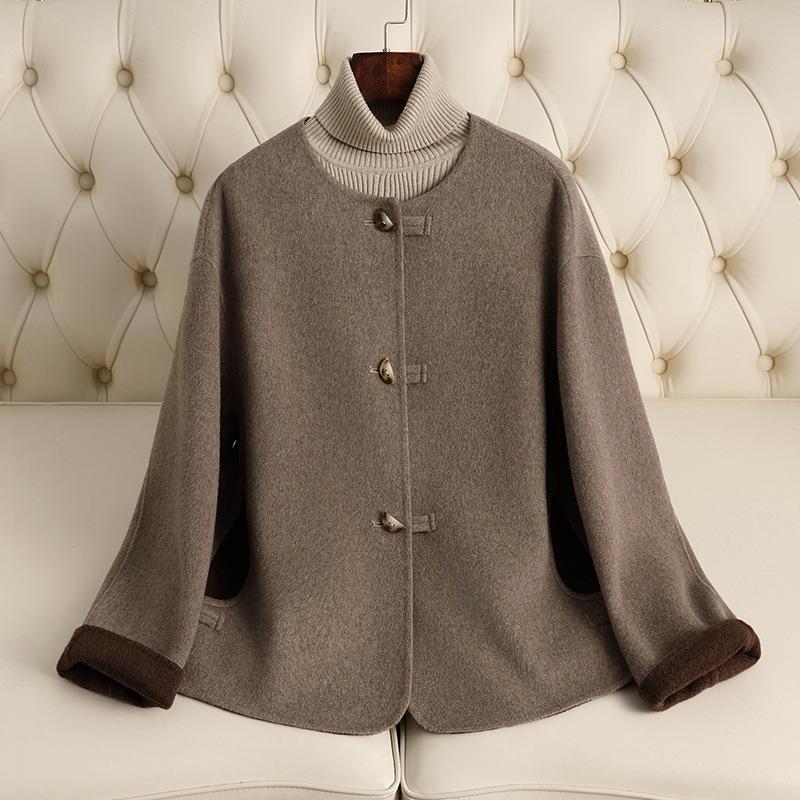 Double-sided Cashmere Coat Women's Short Autumn and Winter New Woolen Coat Women's Small