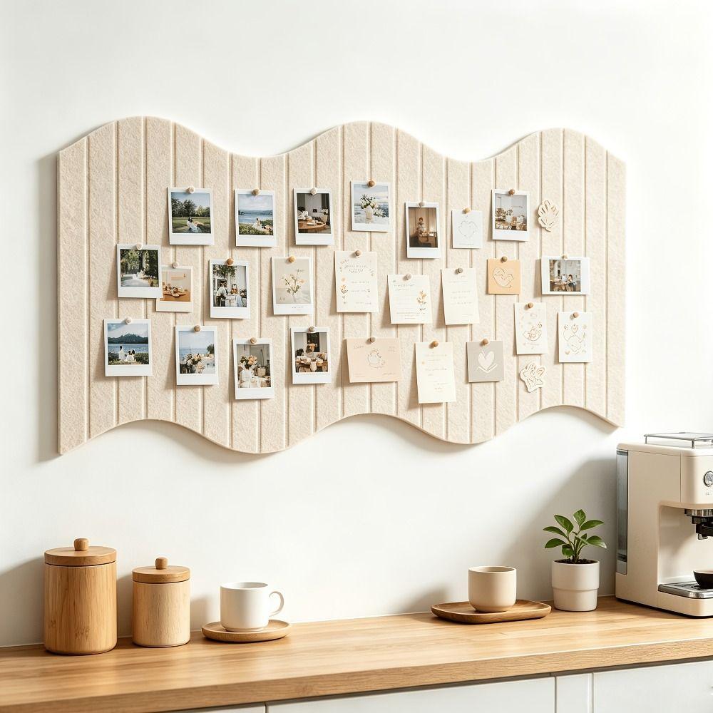 Does Not Hurt Wall Felt Board Vertical Ribbed Texture Photo Wall Sticker Dormitory Decoration