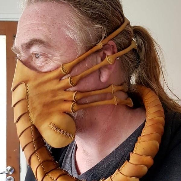 Маска на Хэллоуин, костюм Facehugger, маска для лица Alien Facehugger, костюм Hugger для лица, реквизит ужасов, резиновая страшная маска скорпиона на половину лица
