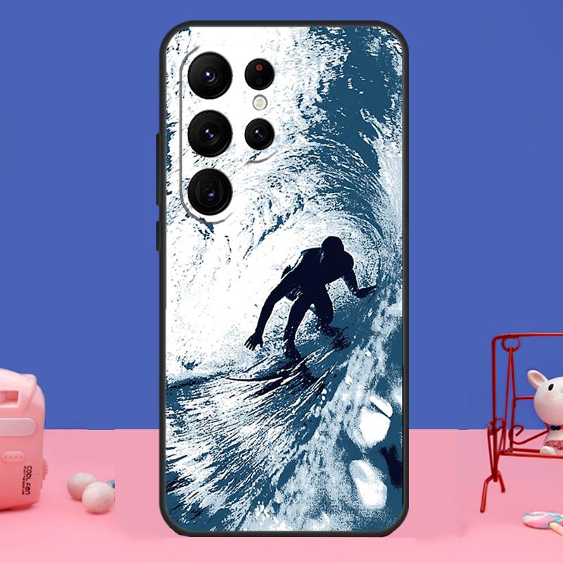 Чехол 'Волна для серфинга' для Samsung Galaxy S24 Ultra S23 S22 S21 S20 FE Note 20 S8 S9 S10 Note 10 Plus