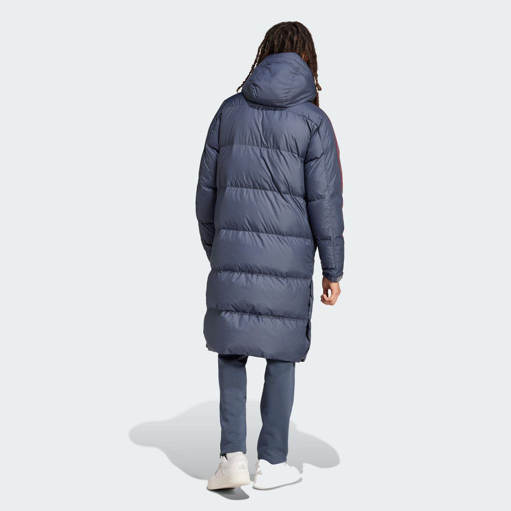 adidas Manchester United FW24 спортивная повседневная длинная теплая куртка-пуховик мужская верхняя одежда темно-серый IT4186