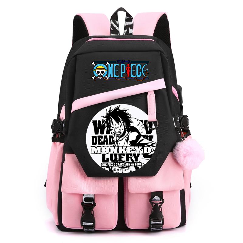 Аниме One Piece Anti Theft Bag Водонепроницаемый рюкзак для путешествий на открытом воздухе Канцелярские принадлежности для девочек и мальчиков, для ежедневного обучения, удобная сумка для книг Mochila