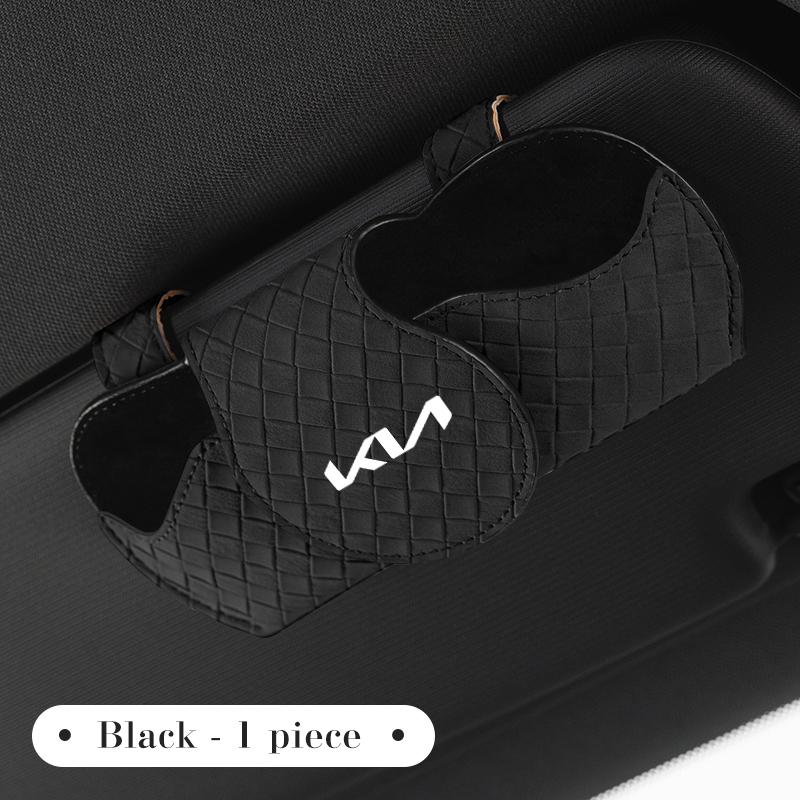 AABIV1 Car Visor Glasses Case For KIA K5 K2 K3 Ceed Sportage Rio 3 Proceed Sedona Forte Cerato Venga Magnetic Leather Sunglasses Holder