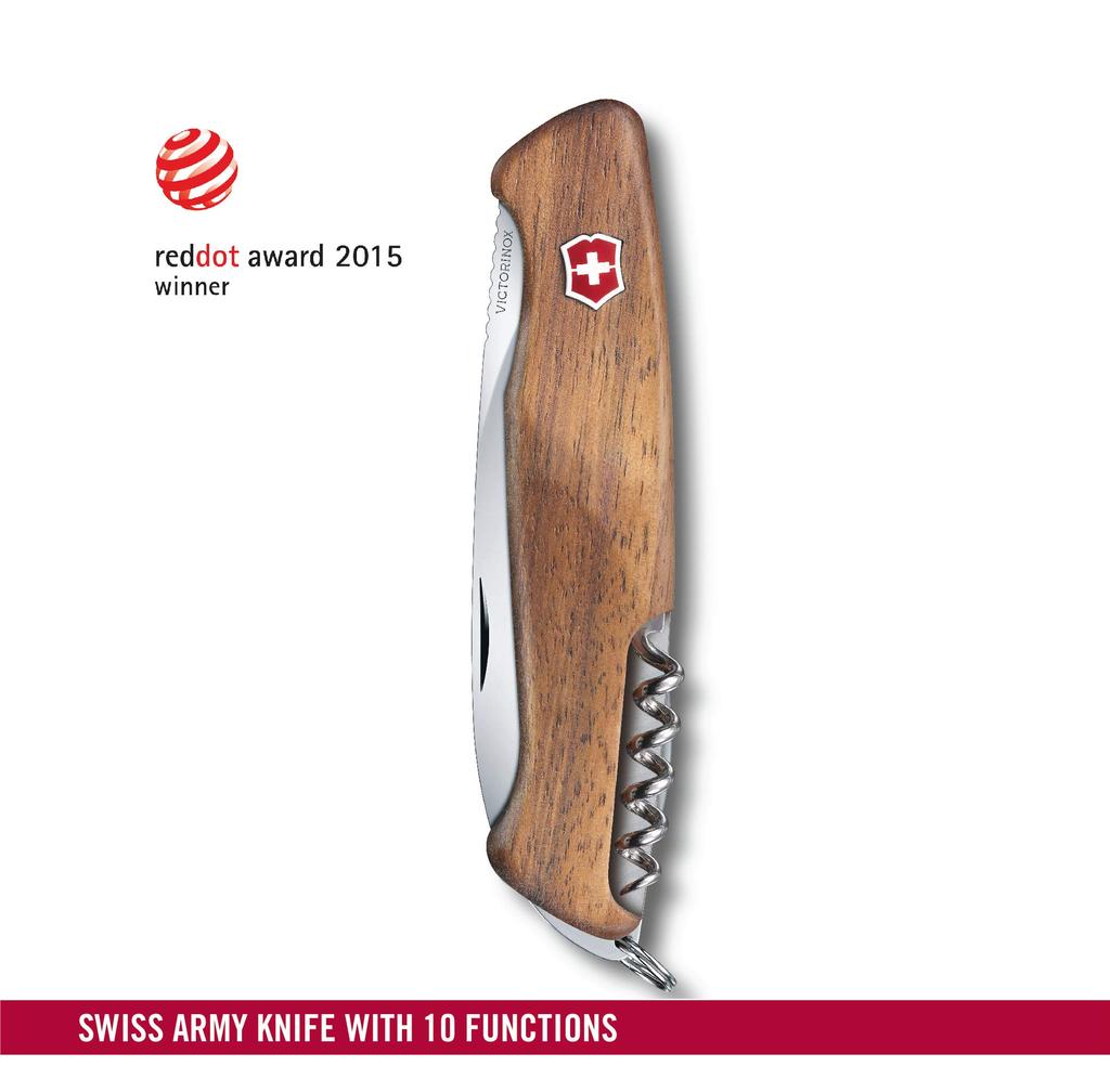 VICTORINOX Ranger Wood 55 швейцарский армейский нож для отдыха на природе с большим лезвием и замком, включая сверло, швейцарское производство с 10 функциями, компактный, катастрофический