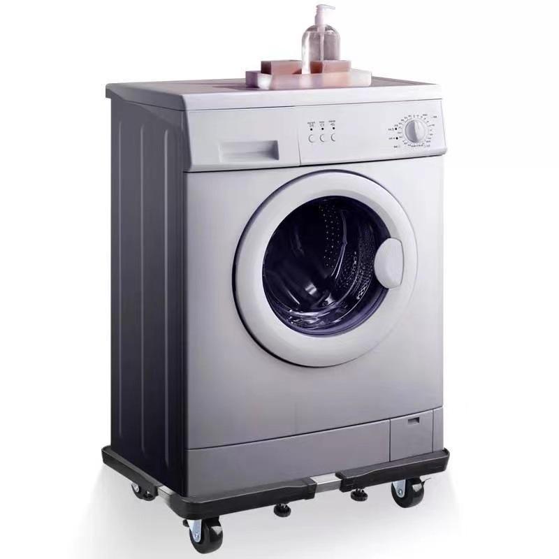 Adjustable Heavy Duty Appliance Base Lockable Wheels Non Slip Pads Anti Vibration Support Frame For Washer Fridge Dryer