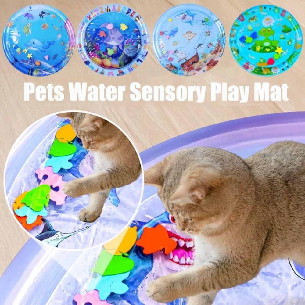 Thickened Water Sensory Play Mat Cat Dog Water Play Mat Cats Dogs Water Bed Durable Pet Supplies
