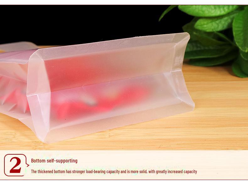 Восьмисторонний матовый прозрачный самозапечатывающийся плотный пакет для хранения больших объемов сухофруктов