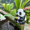 Fishing Cartoon Frog Figurine Resin Fishing Crocodile Panda Skeleton Statue Sculpture Outdoor