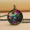 Fashion Hummingbird Necklace Pendant Jewelry Hummingbird Sunflower Butterfly Silver Pendant Chain