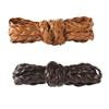 Chocolate and Camel Faux Leather Braided Cord 7 Mm X 1 M 2 Pieces